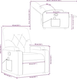 vidaXL Rozkładany fotel masujący, czarny, sztuczna skóra 12