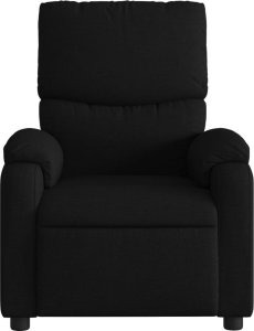 vidaXL Rozkładany fotel masujący, czarny, obity tkaniną 4