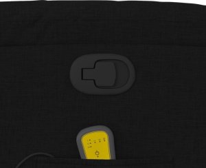 vidaXL Rozkładany fotel masujący, czarny, obity tkaniną 10