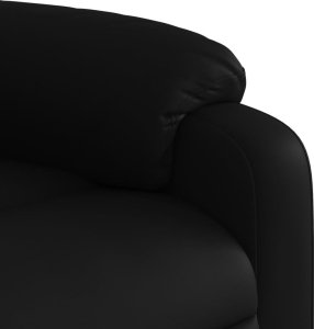 vidaXL Rozkładany fotel masujący, czarny, sztuczna skóra 9