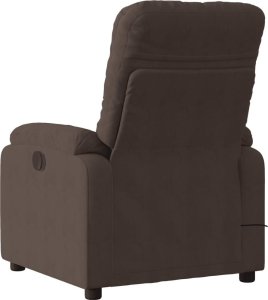 vidaXL Rozkładany fotel masujący, brązowy, obity mikrofibrą 4