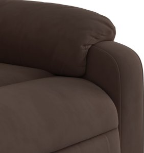 vidaXL Rozkładany fotel masujący, brązowy, obity mikrofibrą 9