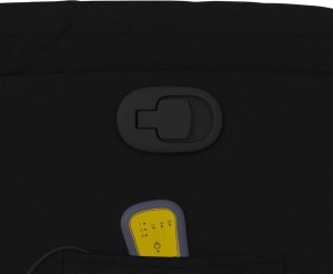 vidaXL Rozkładany fotel masujący, czarny, obity tkaniną 10