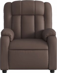 vidaXL Fotel rozkładany, brązowy, sztuczna skóra 6