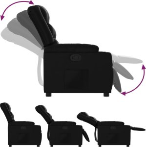 vidaXL Fotel rozkładany, czarny, sztuczna skóra 4