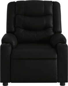 vidaXL Fotel rozkładany, czarny, sztuczna skóra 6