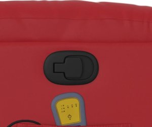 vidaXL Rozkładany fotel masujący, czerwony, sztuczna skóra 9