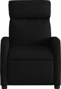 vidaXL Rozkładany fotel masujący, czarny, obity tkaniną 7