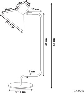 Lampka biurkowa Beliani Lampa biurkowa regulowana metalowa pomarańczowa RIMAVA 8