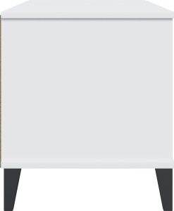 vidaXL Szafka pod telewizor , biała, lite drewno sosnowe 7