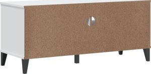 vidaXL Szafka pod telewizor , biała, lite drewno sosnowe 8