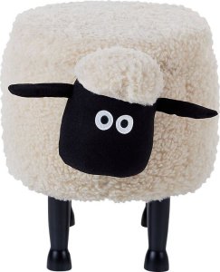 Beliani Pufa zwierzak ze schowkiem beżowa SHEEP 3