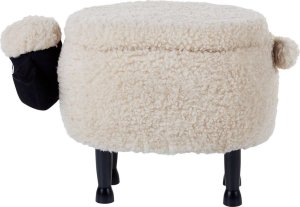 Beliani Pufa zwierzak ze schowkiem beżowa SHEEP 4