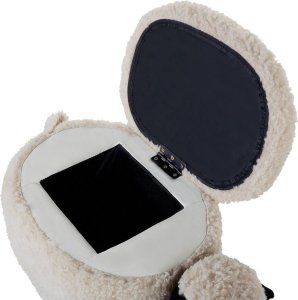 Beliani Pufa zwierzak ze schowkiem beżowa SHEEP 7
