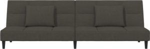 vidaXL 2-osobowa kanapa, 2 poduszki, ciemnoszara, aksamitna 6