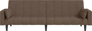 vidaXL 2-osobowa kanapa, 2 poduszki, kolor taupe, tapicerowana tkaniną 5