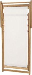 Beliani Leżak ogrodowy i zestaw 2 wymiennych tkanin (różne warianty) jasne drewno ANZIO 5