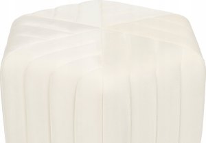 Beliani Puf welurowy 53 x 48 x 29 cm kremowy MURIETTA 4