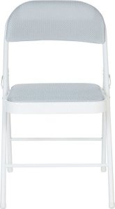 Beliani Zestaw 4 krzeseł składanych jasnoszary SPARKS 5