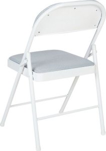 Beliani Zestaw 4 krzeseł składanych jasnoszary SPARKS 6