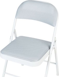 Beliani Zestaw 4 krzeseł składanych jasnoszary SPARKS 8