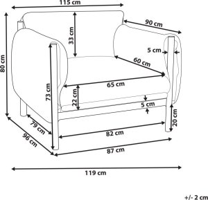 Beliani Fotel ogrodowy jasnoszary ESPERIA 9