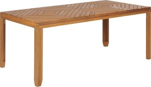 Beliani Stół ogrodowy drewno akacjowe 180 x 90 cm BARATTI 1
