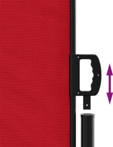 vidaXL Zwijana markiza boczna, czerwona, 100 x 600 cm 6