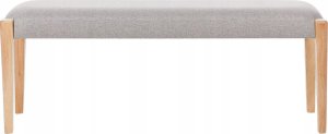 Beliani Ławka do jadalni tapicerowana jasne drewno z szarym ELYRIA 4