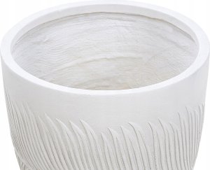 Beliani Doniczka okrągła 35 x 35 x 33 cm złamana biel FTERO 4