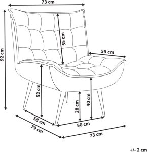 Beliani Fotel jasnobeżowy ALVESTA 8