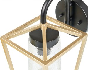 Kinkiet Beliani Lampa ścienna zewnętrzna złota ORDIE 4