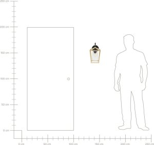 Kinkiet Beliani Lampa ścienna zewnętrzna złota ORDIE 8