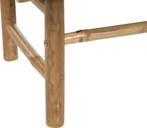 Beliani Stolik ogrodowy drewno bambusowe 80 x 45 cm jasny TODI 6