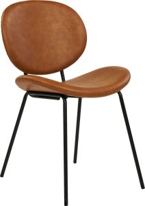 Beliani Zestaw 2 krzeseł do jadalni ekoskóra złoty brąz LUANA 3