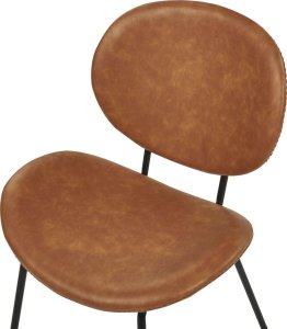 Beliani Zestaw 2 krzeseł do jadalni ekoskóra złoty brąz LUANA 6