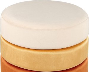 Beliani Puf welurowy 48 cm pomarańczowy LOUIN 3