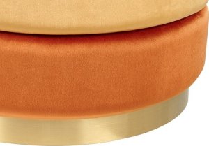 Beliani Puf welurowy 48 cm pomarańczowy LOUIN 4