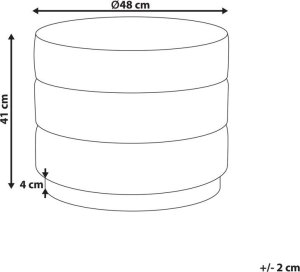 Beliani Puf welurowy 48 cm pomarańczowy LOUIN 6