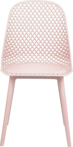 Beliani Zestaw 4 krzeseł do jadalni różowy EMORY 4
