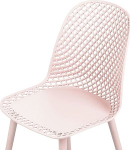 Beliani Zestaw 4 krzeseł do jadalni różowy EMORY 6