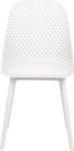 Beliani Zestaw 4 krzeseł do jadalni biały EMORY 4