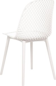 Beliani Zestaw 4 krzeseł do jadalni biały EMORY 5