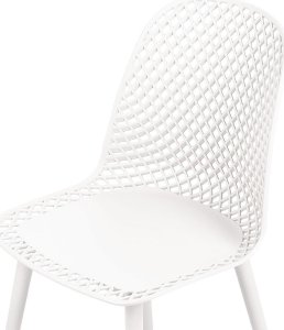 Beliani Zestaw 4 krzeseł do jadalni biały EMORY 6