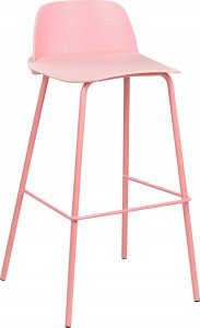 Beliani Zestaw 4 krzeseł barowych różowy MORA II 4