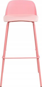 Beliani Zestaw 4 krzeseł barowych różowy MORA II 5