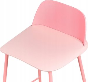 Beliani Zestaw 4 krzeseł barowych różowy MORA II 7