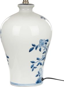Lampa stołowa Beliani Lampa stołowa porcelanowa biało-niebieska MAGROS 6