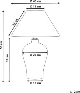 Lampa stołowa Beliani Lampa stołowa porcelanowa biało-niebieska MAGROS 9