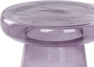Beliani Stolik pomocniczy szklany fioletowy CALDERA 3